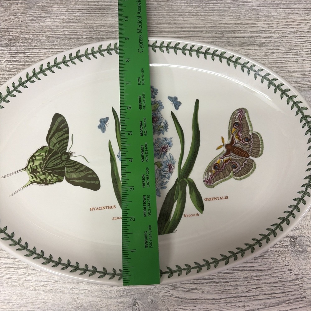 Portmeirion Botanic Garden 13 Inch Oval Steak Platter Eastern Hyacinth (D1) - Picture 8 of 9